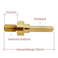 Ventil zu Kaffeegruppe mitte L=53mm