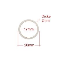 Teflondichtung 20x17x2mm zu Wasser Dampfrohr