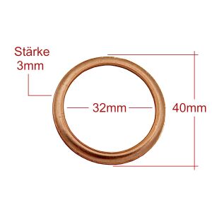 Kupferdichtung 40x32x3 mm zu Wärmetauscher Bezzera